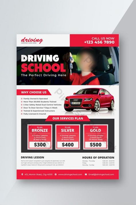 Driving School Poster, School Scores, School Advertising, Train Template, Template Images, Template Blogger, Admissions Poster, Free Certificate Templates, School Flyer