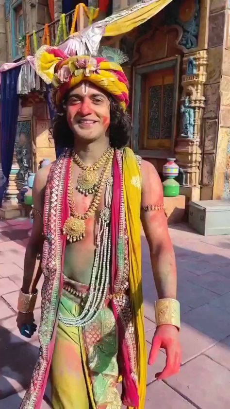 Holi Status Video, Krishna Serial Images, Radha Krishna Serial Images, Krishna Balram, Genius Movie, Holi Status, Happy Holi Video, Malika Singh, Sumedh And Mallika