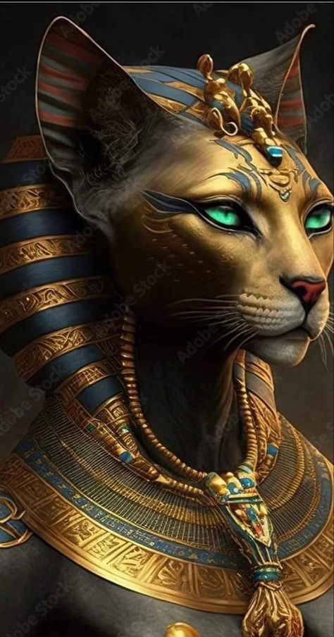 Bastet Tattoo, Egyptian Cat Tattoos, Bastet Goddess, Egypt Cat, Egyptian Goddess Art, Egyptian Cat Goddess, Starověký Egypt, Egypt Concept Art, Ancient Egyptian Goddess