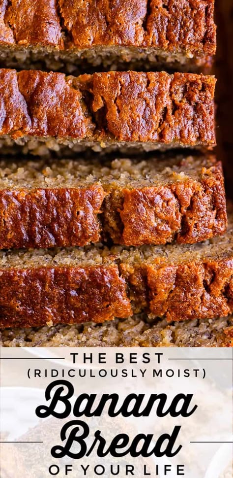 Banana Bread With Sour Cream, Bread With Sour Cream, Banana Bread Recipe Easy Moist, Oatmeal Cinnamon, Banana Nut Bread Recipe, Nut Bread Recipe, The Food Charlatan, Banana Bread Recipe Moist, Gf Flour