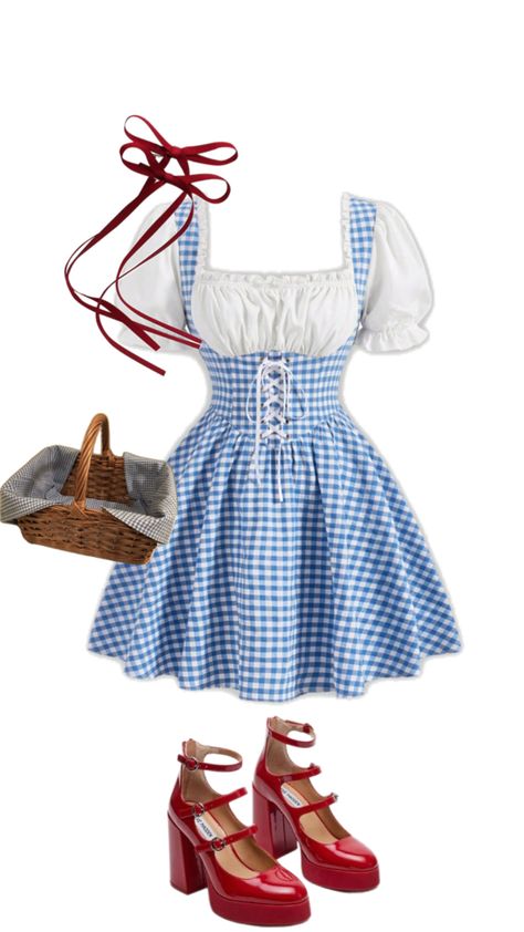 Dorothy And Friends Costume, Dorothy Inspired Outfit, Dorthy Costume Ideas, Dorothy Halloween Costume, Dorothy Costume, Friend Costumes, Season Of The Witch, Halloween Costume, Halloween Party