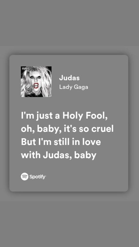 Lady Gaga Songs Spotify, Lady Gaga Song Lyrics, Lady Gaga Spotify Lyrics, Judas Song, Lady Gaga Songs, Miguel Songs, Lady Gaga Lyrics, Lady Gaga Judas, Lady Gaga Music