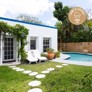 Garden With A Pool, 18th Century House, Best Restaurants In Paris, Delray Beach Florida, Beach Packing, Downtown Miami, Stone Path, Conde Nast Traveler, Delray Beach