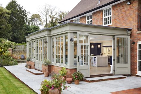 Orangery ideas – how to add an ultra-chic addition | Livingetc Orangery Exterior, Kitchen Orangery, Orangery Conservatory, Orangery Extension, Westbury Gardens, Garden Room Extensions, Room Extensions, Roof Lantern, Sunroom Designs