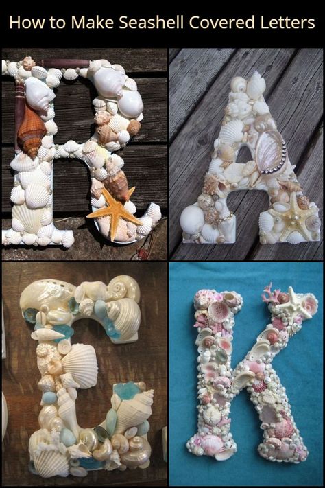 Seashell Letter, Letters Craft, Pinterest Craft, Room Crafts, Seashell Art Diy, Sea Shells Diy, Oyster Shell Crafts, Seashell Projects, Shells Diy