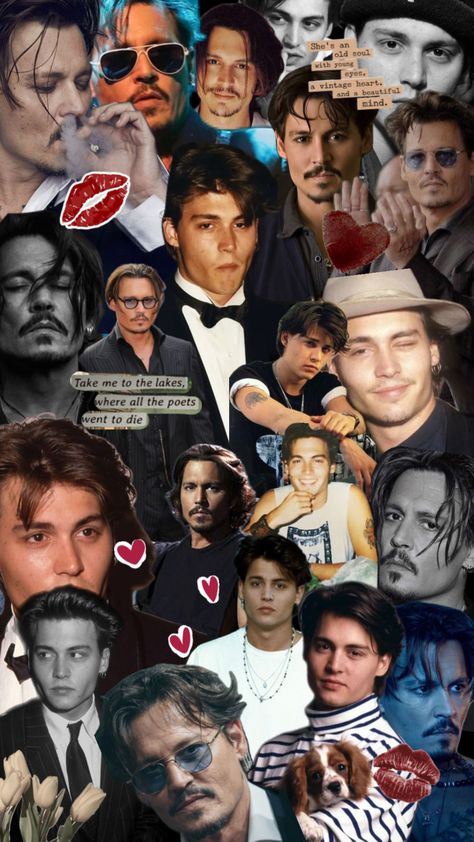 #wallpaper #johnnydepp 90s Johnny Depp, Johnny Be Good, Deep Wallpaper, Johnny Depp Wallpaper, 2000s Boys, 2000s Men, John Depp, Movie Collage, Johnny Depp Fans