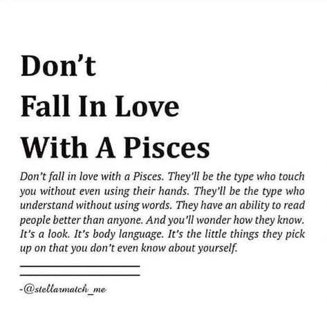 Pisces Lover, Don't Fall In Love, Pisces Personality, All About Pisces, Pisces Traits, Horoscope Memes, Pisces Girl, Pisces And Scorpio, Scorpio Love