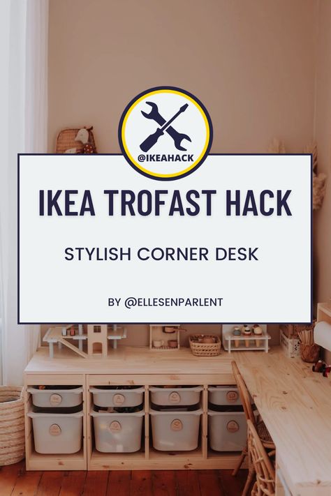 Ikea Corner Storage Hack, Ikea Trofast Corner Desk, Ikea Trofast Corner Hack, Ikea Trofast Hack Desk, Ikea Trofast Corner, Trofast Corner Hack, Trofast Corner Desk, Ikea Desk Hack Kids, Trofast Corner