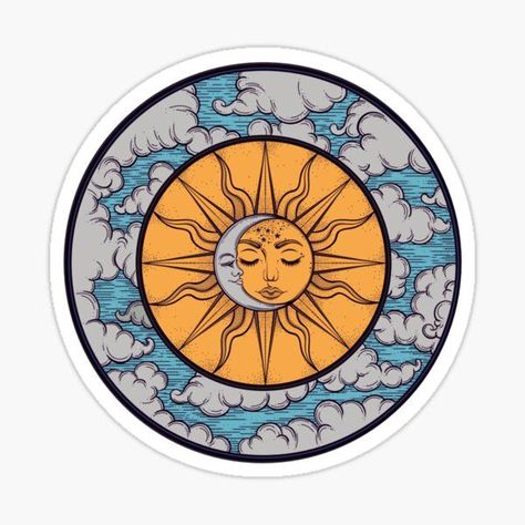 Sun And Moon, The Sun, Vinyl Decal, Moon, Sun, Vinyl, Cars, For Sale