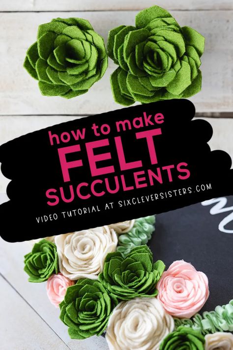 How to Make Felt Succulents {that actually look real!} - Six Clever Sisters Succulents In Water, How To Propagate Succulents, Flower Templates Printable Free, Felt Flower Template, Propagate Succulents, Grow Succulents, Felt Flowers Patterns, Paper Flowers Diy Easy, Felt Succulents