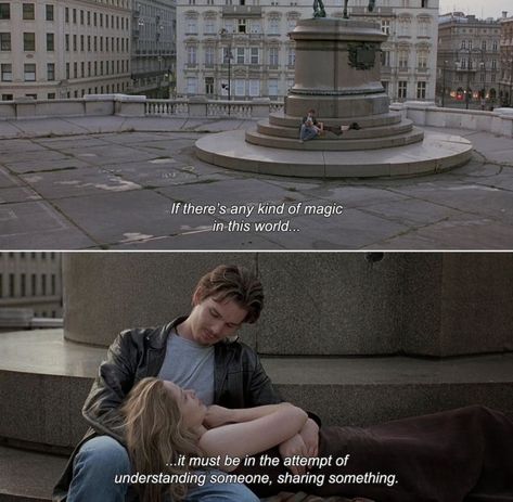 Before Sunrise (1995) Before Sunrise Quotes, Before Sunrise Movie, Before The Sunrise, Quote Movie, Before Trilogy, Sunrise Quotes, Cinema Quotes, Ingmar Bergman, Movies Quotes