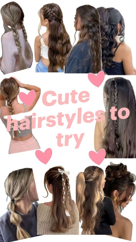 Cute Summer Hair Styles, Themed Hairstyles, Hair Styles For School, Styles For School, Track Hairstyles, Preppy Hairstyles, Peinados Hair Styles, Hairstyle Examples, Rave Hair