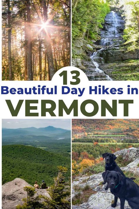 Looking for new ideas for hiking in Vermont for our next outdoor-based Vermont vacation? The following trails offer the best hikes in Vermont, covering all levels of difficulty. Get ready for fantastic Vermont waterfalls, high mountain peaks, and far-reaching views while exploring Vermont's best hiking trails. Vermont Hiking, Usa Trips, Vermont Vacation, Hiking Ideas, Vermont Fall, Hiking Places, Camping 101, New England Road Trip, Stowe Vermont