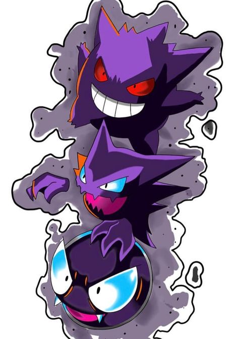 Gengar Tattoo, Entei Pokemon, Gastly Pokemon, Haunter Pokemon, Pokemon Official Art, Pikachu Tattoo, Her Tattoo, Ghost Type Pokemon, Gen 1 Pokemon