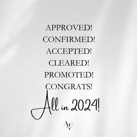 Type "YES" to claim this for you ✨️ APPROVED!CONFIRMED!ACCEPTED!CLEARED!PROMOTED!CONGRATS! All in 2024! Follow @thealphafemalesclub for daily reminders that you can and you will! Get your daily motivation! #growthmindset #growth #healthymindset #empowering #womensupportingwomen #womenempoweringwomen #queens #businessbabe #girlbossquotes #girlbosshustle #growthmindset #femaleboss #selflovequotes #hersuccess #sheconquers Approved Vision Board, New Promotion Quotes, Approved Accepted Congratulations, Getting Promoted At Work Quotes, Promotion Motivation, Promotion Quotes, Alpha Females, 2025 Goals, Exam Motivation