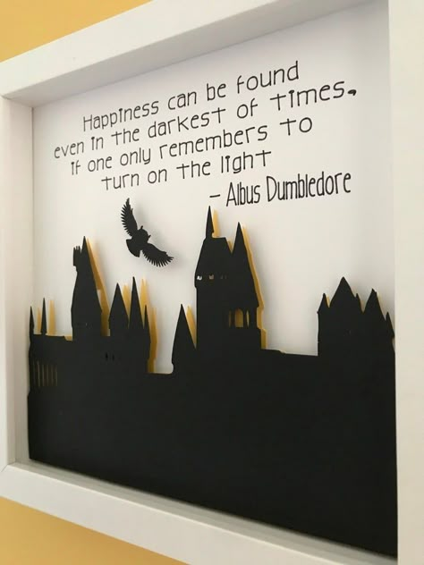 Closet Turned Into Reading Nook Harry Potter, Harry Potter Rules Wall, Harry Potter Wall Design, Harry Potter Themed Wall, Bedroom Decor Harry Potter, 3 Dimensional Wall Art, Harry Potter Art Aesthetic, Message Wall Ideas, Harry Potter Craft Room Ideas