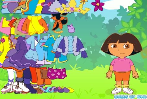 Dora the Explorer Dress Up game: Dora the explorer needs your HELP! She can't decide what to wear! Can you help her? Dora Games, Dora Dress, 2010s Nostalgia, Dress Up Games, Childhood Memories 2000, 2000s Nostalgia, Childhood Games, Nostalgic Toys, Free Cartoons