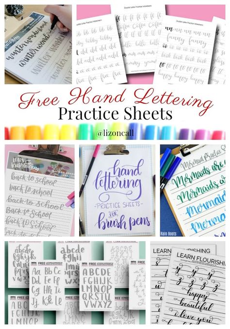 Free Hand Lettering Worksheets, Hand Lettering Printables Free, Learning Hand Lettering, Lettering Worksheets Free Printable, Hand Lettering Practice Sheets Free Printable Writing Worksheets, Lettering Alphabet Printable, Caligraphy Alphabet Beginners Worksheets, Calligraphy Worksheets Printable Free, Lettering Practice Sheets Free Printable