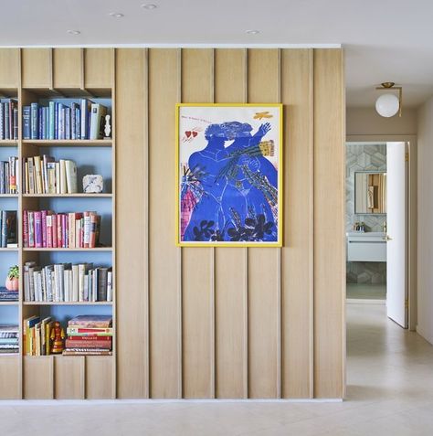 Plywood Wall Paneling, Modern Wall Paneling, Dwell Magazine, Plywood Walls, Chicago Apartment, Michael Anastassiades, Oak Panels, Wall Drawing, Modern Diy