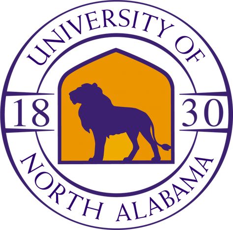 University of North Alabama Logo (UNA) Alabama Logo, Lions Logo, North Alabama, Spring Semester, Png Logo, University Logo, Mass Communication, American Universities, College Logo