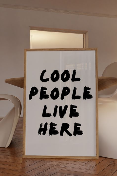 PRINTABLE ART | ❤️‍🔥❤️‍🔥❤️‍🔥COOL PEOPLE LIVE HERE❤️‍🔥❤️‍🔥❤️‍🔥

#homedecor #wallartideas #wallartdecor #wallartprints #printablewallart #printable #coolwallart #trendywallart #posterart #posterprint
 #walldecor  #sketchprint #midcenturymodern #aestheticart #modernwallart #ModernWallArt #housewarminggift #coolpeoplelivehere #dormroomdecor #livingroomdecor #minimalisticart #printableart #coolpeople #trendywalldecor #70Sprint Dorm Room Decor Aesthetic, Fun Art Print, Handwritten Text, Retro Quotes, Room Decor Aesthetic, Cool People, Aesthetic Wall Art, Gallery Wall Art Set, Word Wall Art