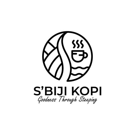 This is a logo that I made for my client but was rejected because my client wanted his old logo to be traced back, I gave this logo the name S'BIJI COFFEE. If you are interested in using this logo you can contact me, while sharing a story about coffee Thanks Japanese Cafe Logo, How To Make Logo Design, Logo Kopi Coffee Shop, Coffee Icon Logo, Minimalist Coffee Logo, Logo Kemasan, Coffee Logo Design Ideas, Logo Coffee Design, Logo Design Cafe