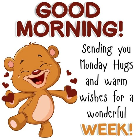 Monday Hugs, Cute Gifs, Morning Hugs, Happy Monday Quotes, Happy Monday Morning, Good Morning Hug, Good Morning Monday, Monday Morning Quotes, Good Morning Smiley