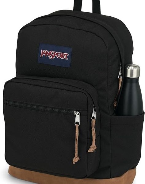 JANSPORT BACKPACK JanSport Right Pack Backpack - Durable Daypack with Padded 15" Laptop Sleeve, Spacious Main Compartment & Integrated Water Bottle Pocket - Black LINK IN BIO Black Jansport Backpacks, Black Jansport, Jansport Right Pack, Backpack Jansport, Pack Backpack, Backpacking Packing, Jansport Backpack, Laptop Sleeve, Laptop Sleeves