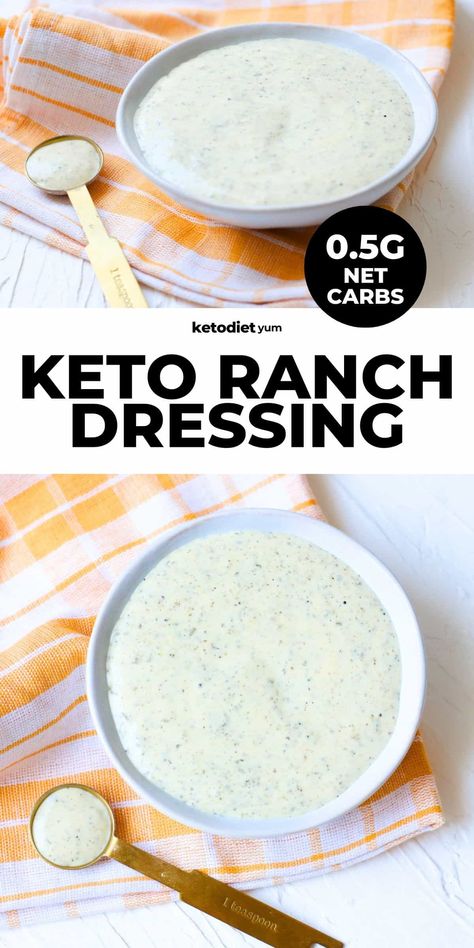 Keto Ranch Dressing Keto Ranch Dressing Recipe, Keto Ranch Dressing, Keto Ranch, Keto Salad Dressing, Keto Sauces, Ranch Dressing Recipe, Keto Salad, Keto Diet Breakfast, Diet Breakfast Recipes