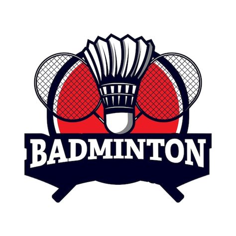 Badminton logo design sports logo | Premium Vector #Freepik #vector #background #logo #label #design Badminton Logo Design, Badminton Logo, Rabbit Vector, Easter Illustration, Sports Poster, Rabbit Illustration, Sports Logo Design, Shield Logo, Badminton Racket