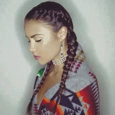 Native American Hairstyles, Native American Braids, Native Hair, Native American Hair, Indian Braids, Native Women, Cherokee Indian, American Hairstyles, Native Pride