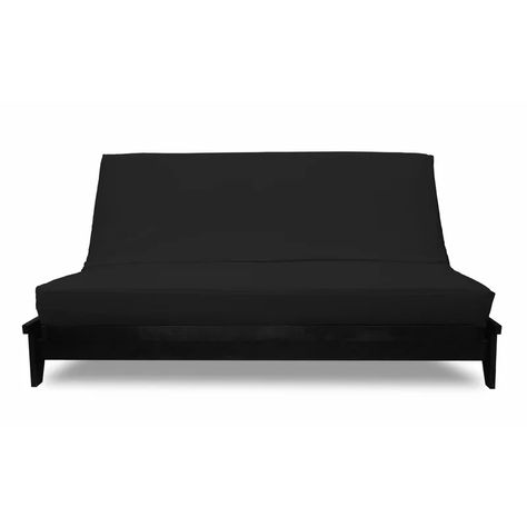 Winston Porter Box Cushion Twill Futon Slipcover & Reviews | Wayfair Futon Slipcover, Suede Texture, Sectional Ottoman, Floor Shelf, Futon Covers, Leather Swivel Chair, Futon Mattress, Solid Wood Flooring, Box Cushion