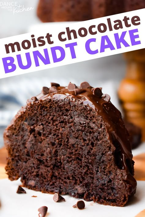 Things To Make In Bundt Pan, Chocolate Bundt Cake Icing, Moist Chocolate Bundt Cake Recipe, Chocolate Chocolate Chip Cake, Moist Chocolate Bundt Cake, Triple Chocolate Bundt Cake, Chocolate Bundt Cake Recipe, Chocolate Chip Bundt, Chocolate Cake Mix Recipes