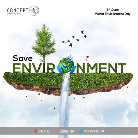 5th June World Environment Day! Let Save our planet together. #Concpet1 #ProactiveFitness #Wishes #Happy #WorldEnvironmentDay Happy World Environment Day, International Days, Navratri Wishes, Save Environment, Save Our Planet, Save Trees, Cloth Store, World Environment Day, Environment Day