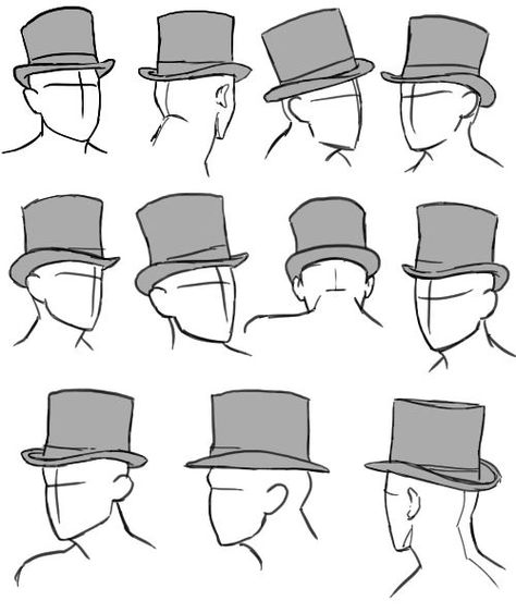 Some drawing references! *Mostly human* - Creativity post - Imgur Top Hat Drawing, 캐릭터 드로잉, Poses References, Drawing Clothes, Drawing Stuff, Character Design References, Drawing Reference Poses, Drawing Base, Drawing Tutorials