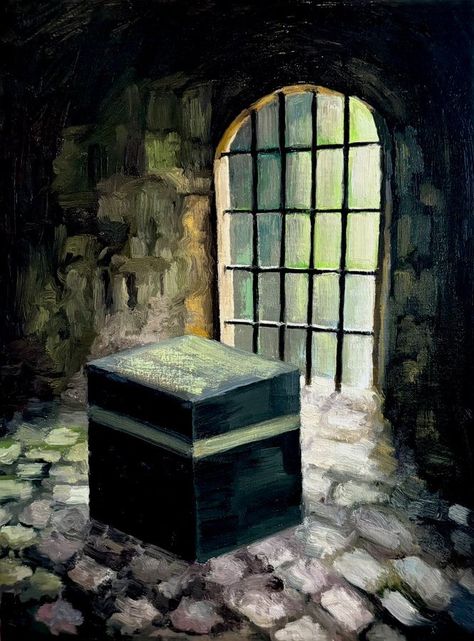 Safia Latif no X: "My new oil painting, Prisoner https://t.co/gr4gKy9B2b" / X The Kaaba, Oil Painting