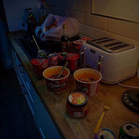 Cup Of Noodles Aesthetic, Instant Noodles Aesthetic, Broke Aesthetic, Slice Of Life Aesthetic, Noodle Aesthetic, Noodles Aesthetic, Eva Core, Mint Tin Crafts, City Aesthetics