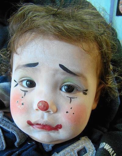 Cute Clown Makeup For Kids, Clown Makeup For Kids, Easy Clown Makeup, Makeup For Kids, Clown Face Paint, Cute Clown Makeup, Circus Crafts, Pierrot Clown, Clown Face