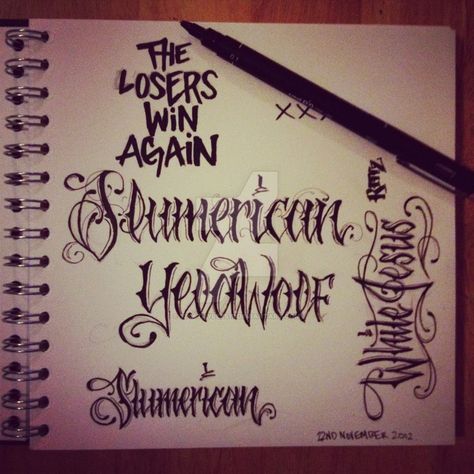 Tattoo font - yelawolf - SLUMERICAN Yelawolf Quotes, Yelawolf Tattoos, Struggle Jennings, Dope Drawings, Family First Tattoo, Skull Hand Tattoo, Lettering Guide, Hand Lettering Alphabet, Tattoo Font