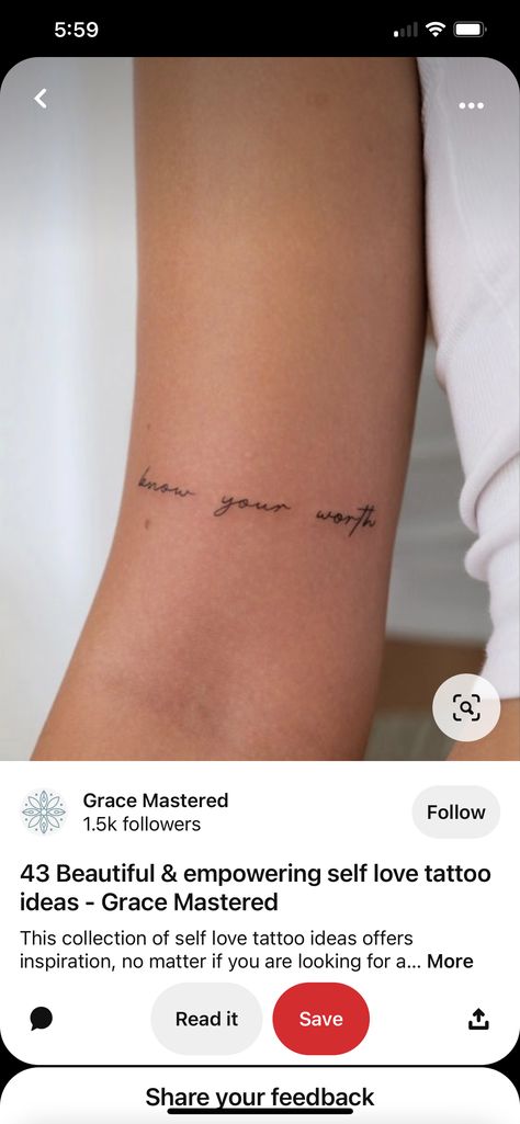 Tattoo For Big Brother, Stay True To Yourself Tattoo Ideas, Tattoo Ideas After Breakup, After Breakup Tattoo Ideas, Know Your Worth Tattoo For Women, Breakup Tattoos, Break Up Tattoos For Women, Breakup Tattoo Ideas, Know Your Worth Tattoo