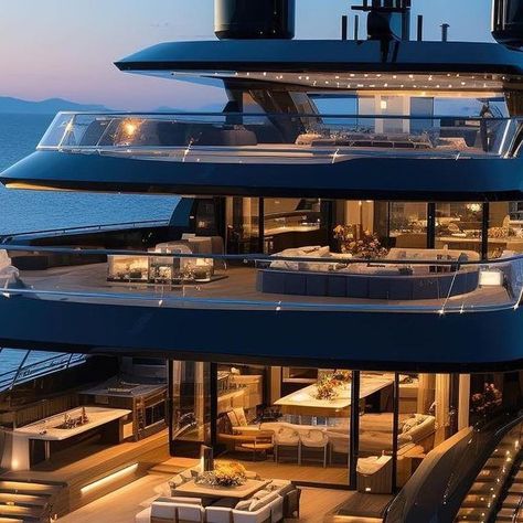 OnlyForLuxury on Instagram: "Sleek Super Yacht Designs By: @aiforarchitects #OnlyForLuxury" Yacht Kitchen, Yacht Bedroom, Book Aestethic, Luxury Yacht Interior, European River Cruises, Board Wallpaper, Cruise Pictures, Super Yacht, Life Status