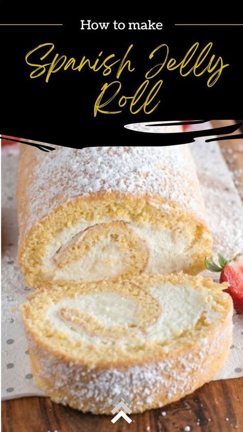 Celebrate the magic of Christmas with a homemade Brazo de Gitano. 🍰✨ Discover the art of making this jelly roll cake recipe, and add a touch of Spanish tradition to your holiday spread. 🎄🍰 #JellyRollCakeRecipe #ChristmasSwissRoll #HolidayDesserts Jelly Roll Cake Recipe, Jelly Roll Recipe, Jelly Rolls Recipe, Rolled Cake, Spanish Dessert Recipes, Roll Cake Recipe, Jelly Roll Cake, Almond Fruit, Cake Roll Recipes