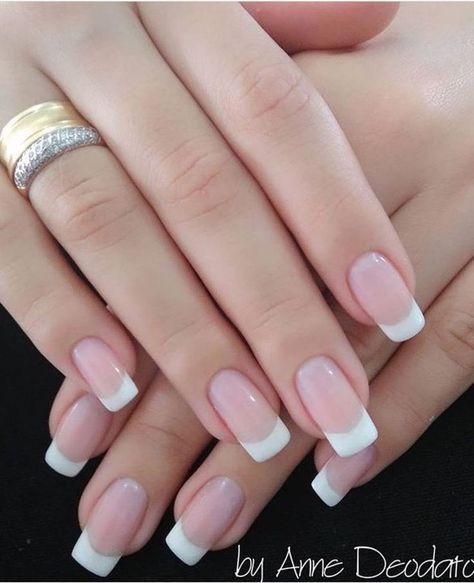 French Manicure Acrylic Nails, Nail Art For Girls, Unghie Sfumate, French Tip Nail Designs, French Manicure Nails, French Tip Acrylic Nails, French Nail Designs, French Acrylic Nails, Bridal Nails