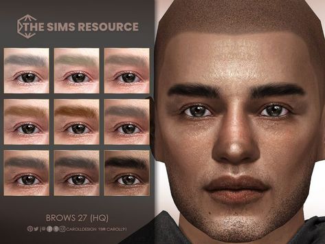 Bushy Eyebrows, Play Sims 4, Play Sims, Thick Eyebrows, The Sims Resource, Sims Resource, The Sims 4, Sims Cc, The Sims