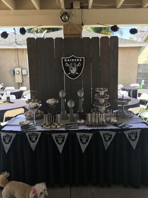 Raiders Centerpieces, Raider Centerpieces Party Ideas, Raiders Theme Party Ideas, Raider Birthday Party Ideas, Raiders Party Ideas, Raider Themed Birthday Party, Raiders Party Decorations, Raiders Theme Birthday Party, Raiders Birthday Party Decorations