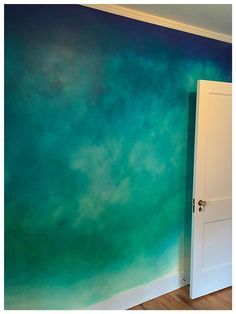 Focus Wall Paint Ideas, Abstract Painted Wall Mural, Wall Murals Office Work Spaces, Geometric Green Wall, Resend Point, Multicolor Wall Paint Ideas, Sponge Painted Walls, Stenciled Walls Ideas, Hand Painted Wall Pattern