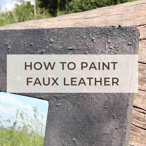 How to Paint Faux Leather Furniture in 4 Easy Steps Paint Leather Furniture, Painting Leather Furniture Diy, Leather Top Table Makeover, How To Paint Leather Furniture, Painting Leather Furniture, Paint Faux Leather Furniture, How To Paint Leather, Painting Faux Leather Furniture, How To Paint Faux Leather Furniture