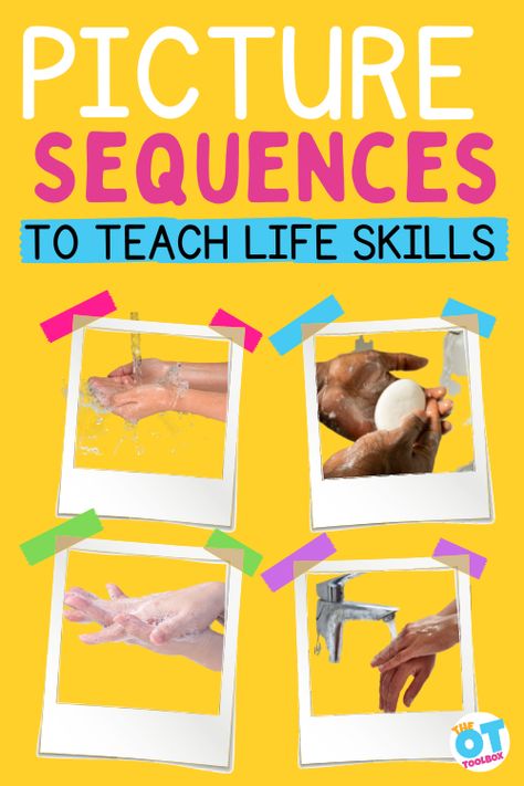 Backward Chaining, Auditory Processing Activities, Sequencing Pictures, Learning New Skills, Auditory Processing, Teaching Life Skills, Occupational Therapy Activities, Sequencing Cards, Sensory Ideas