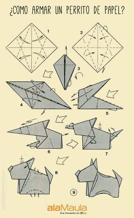 Origami Návody, Origami Dog, Origami Elephant, Origami Diagrams, Kraf Kertas, Origami For Beginners, Origami And Kirigami, Origami Patterns, Folding Origami