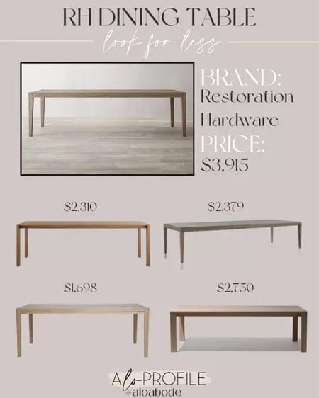 Restoration Hardware Look For Less // dining tables, RH Dining tables, dining room table, kitchen table, dining room furniture, home furniture, restoration hardware similar looks, wood tables #LTKhome Rh French Contemporary Dining Table, Restoration Hardware French Contemporary Dining Table, Rh French Contemporary, Rh Dining Table, Rh Dining Room, Dining Table Restoration, Restoration Hardware Look For Less, Dining Table Minimalist, Rh Dining